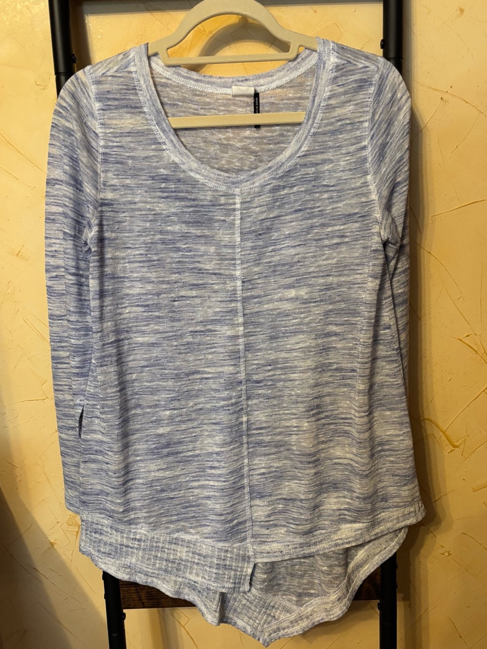 Akemi and Kin Light Blue Marled Long-Sleeve Top - Women Size S